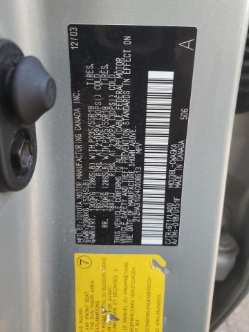 2T2HA31U24C008613 - 2004 LEXUS RX 330 SILVER photo 13