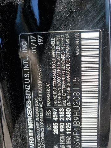 55SWF4JB9HU208115 - 2017 MERCEDES-BENZ C 300 BLACK photo 12