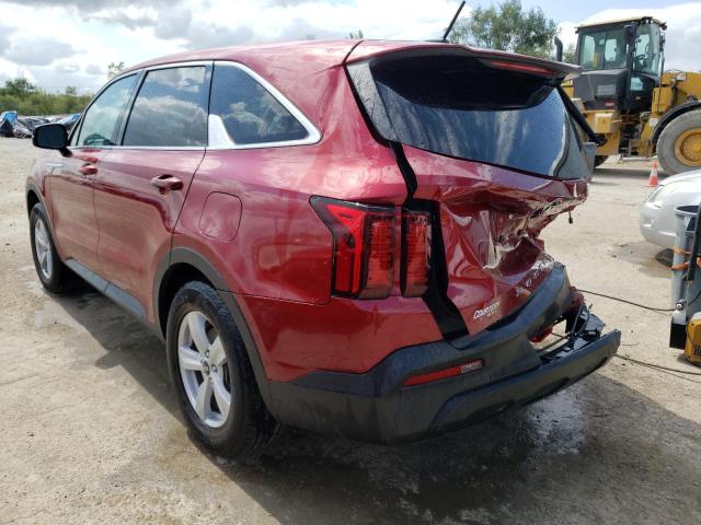 5XYRG4LC9MG001020 - 2021 KIA SORENTO LX MAROON photo 2