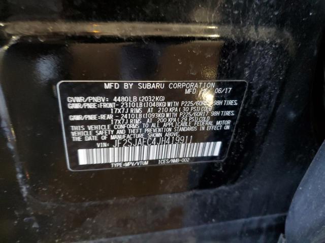 JF2SJAEC4JH419911 - 2018 SUBARU FORESTER 2.5I PREMIUM Qara foto 13