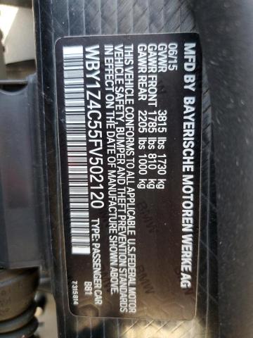 WBY1Z4C55FV502120 - 2015 BMW I3 REX TAN photo 12