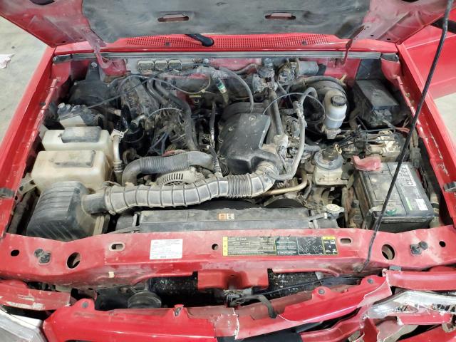 1FTYR44U98PA54025 - 2008 FORD RANGER SUPER CAB RED photo 11