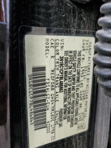 3N1BC1CP7BL486863 - 2011 NISSAN VERSA S Սև լուսանկար 12