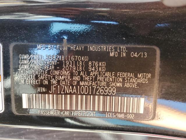 JF1ZNAA10D1726999 - 2013 TOYOTA SCION FR-S 黑色 照片 13