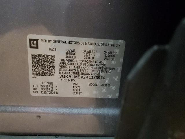 3GKALMEV2KL133974 - 2019 GMC TERRAIN SLE 灰色 照片 13