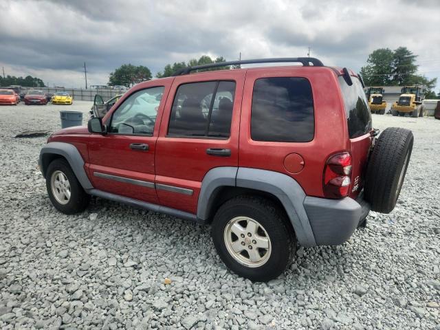 1J4GK48K87W697733 - 2007 JEEP LIBERTY SPORT წითელი ფოტო 2