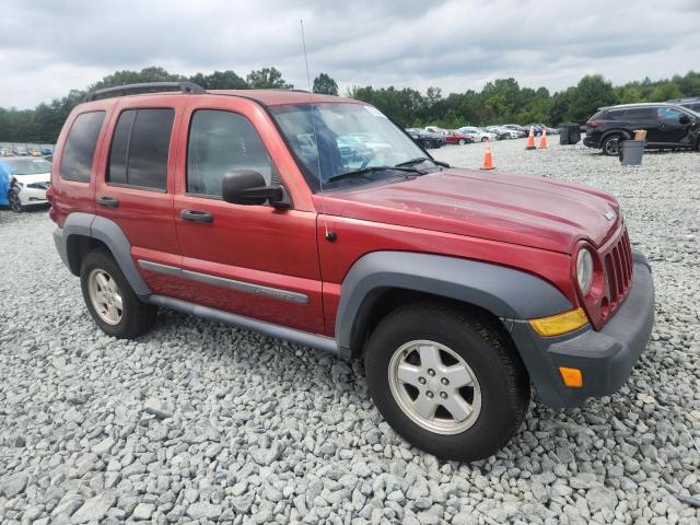 1J4GK48K87W697733 - 2007 JEEP LIBERTY SPORT წითელი ფოტო 4