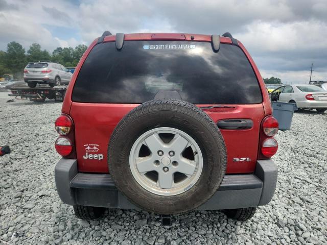 1J4GK48K87W697733 - 2007 JEEP LIBERTY SPORT წითელი ფოტო 6