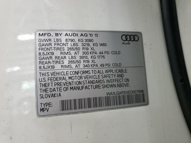 WA1LGAFEXED007646 - 2014 AUDI Q7 PREMIUM PLUS Ağ foto 13