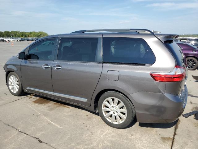 5TDYK3DC0FS599507 - 2015 TOYOTA SIENNA XLE GRAY photo 2