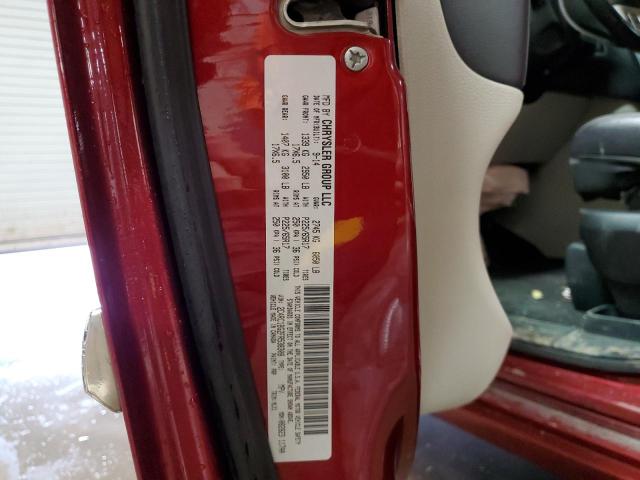 2C4RC1BG2FR538308 - 2015 CHRYSLER TOWN & COU TOURING RED photo 10