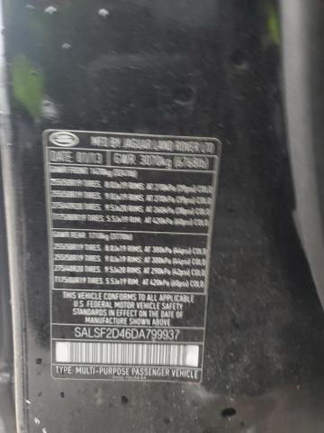 SALSF2D46DA799937 - 2013 LAND ROVER RANGE ROVE HSE BLACK photo 14