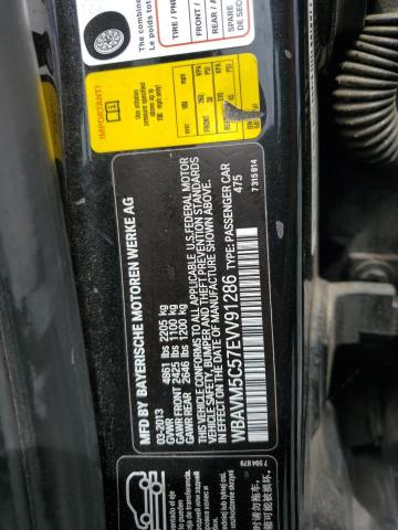 WBAVM5C57EVV91286 - 2014 BMW X1 XDRIVE35I BLACK photo 12