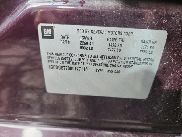 1G6DG577880177116 - 2008 CADILLAC CTS 紫色 照片 12