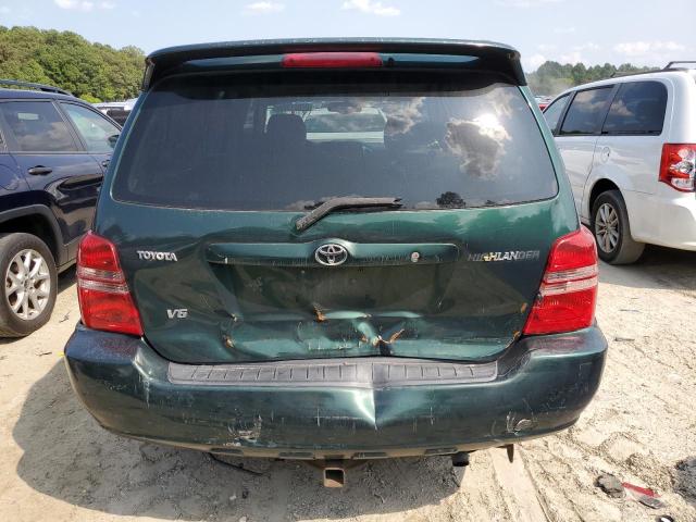 JTEGF21AX20062231 - 2002 TOYOTA HIGHLANDER LIMITED GREEN photo 6