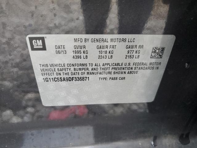 1G11C5SA9DF336871 - 2013 CHEVROLET MALIBU 1LT GRAY photo 12