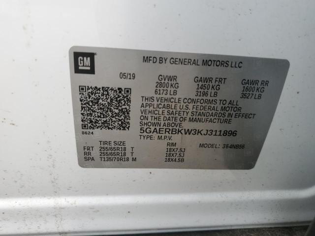 5GAERBKW3KJ311896 - 2019 BUICK ENCLAVE ESSENCE Белый фото 13