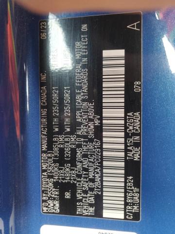 2T2BAMCA7PC029167 - 2023 LEXUS RX 350 BASE Синій фото 13