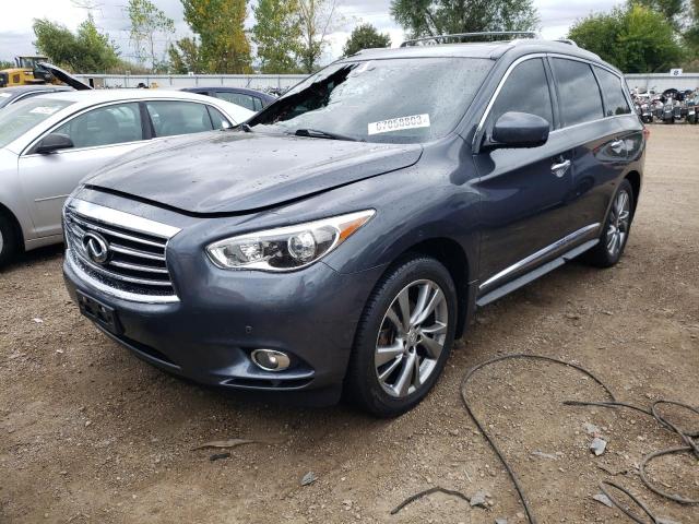 5N1AL0MM8EC542683 - 2014 INFINITI QX60 GRAY photo 1