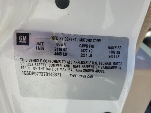 1G6DP577270148371 - 2007 CADILLAC CTS HI FEATURE V6 WHITE photo 12