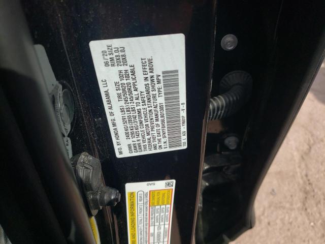 5FNYF8H56LB013051 - 2020 HONDA PASSPORT EXL BLACK photo 13