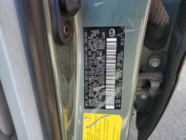 JTHBA30G955072876 - 2005 LEXUS ES 330 GREEN photo 13