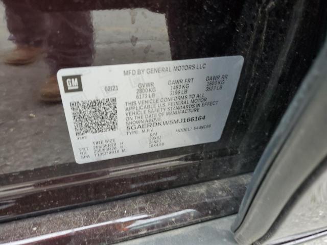 5GAERDKW5MJ166164 - 2021 BUICK ENCLAVE AVENIR BLACK photo 13