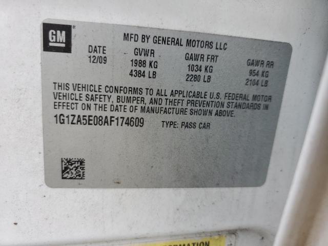 1G1ZA5E08AF174609 - 2010 CHEVROLET MALIBU LS 白色 照片 13