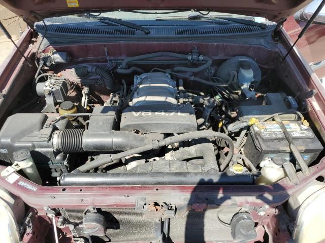 5TBRT34163S397856 - 2003 TOYOTA TUNDRA ACCESS CAB SR5 BURGUNDY photo 11