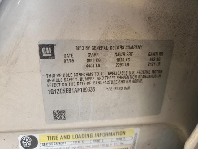 1G1ZC5EB1AF109936 - 2010 CHEVROLET MALIBU 1LT 米色 照片 12