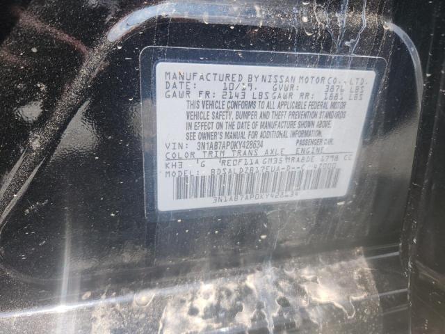 3N1AB7AP0KY428634 - 2019 NISSAN SENTRA S 黑色 照片 13