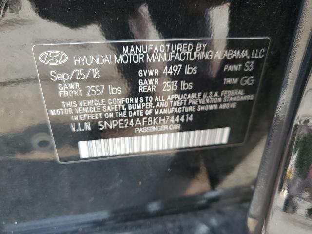 5NPE24AF8KH744414 - 2019 HYUNDAI SONATA SE Qara foto 12