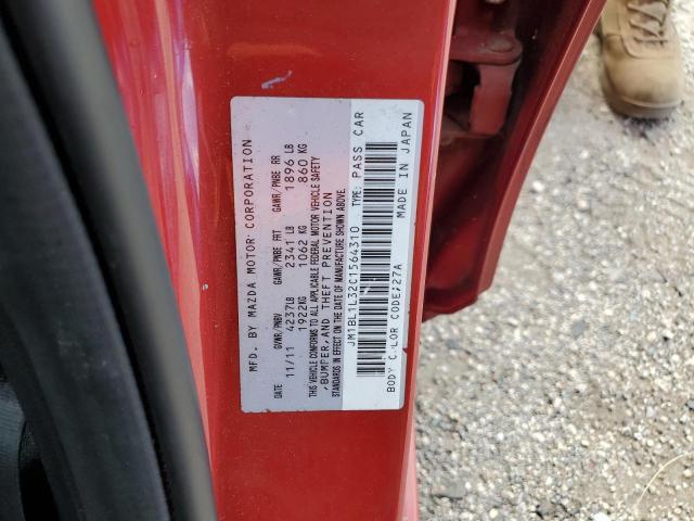 JM1BL1L32C1564310 - 2012 MAZDA SPEED 3 RED photo 12