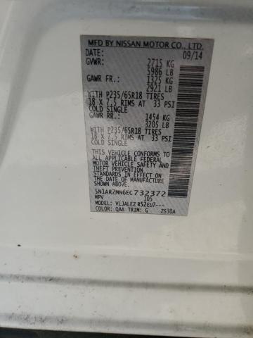 5N1AR2MN6EC732372 - 2014 NISSAN PATHFINDER S Սպիտակ լուսանկար 13