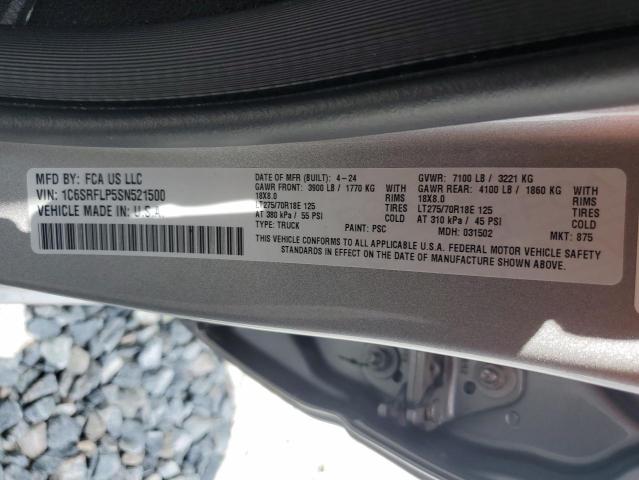 1C6SRFLP5SN521500 - 2025 RAM 1500 REBEL Boz foto 12