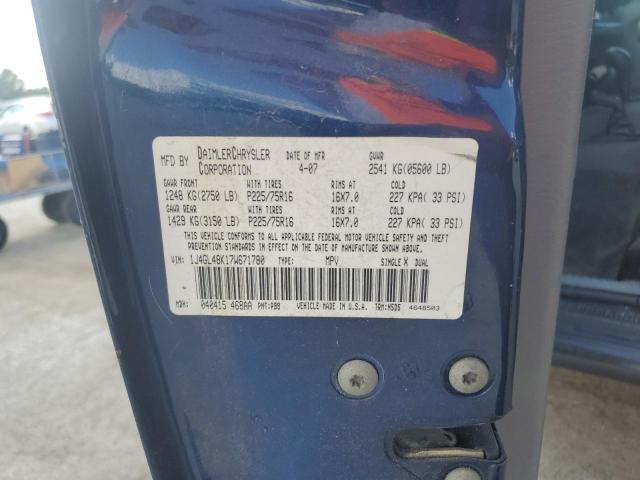 1J4GL48K17W671780 - 2007 JEEP LIBERTY SPORT Mavi foto 12