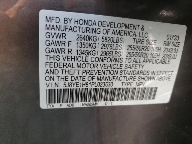 5J8YE1H81PL023530 - 2023 ACURA MDX ADVANCE GRAY photo 14