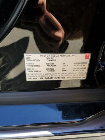 5YJSA1H12EFP27805 - 2014 TESLA MODEL S أسود صورة 12