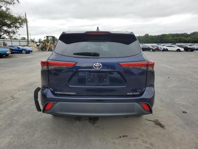 5TDGZRBH3NS573796 - 2022 TOYOTA HIGHLANDER XLE Mavi fotoğraf 6