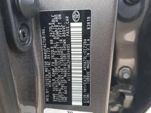 4T1T11AK2PU804895 - 2023 TOYOTA CAMRY SE NIGHT SHADE GRAY photo 12