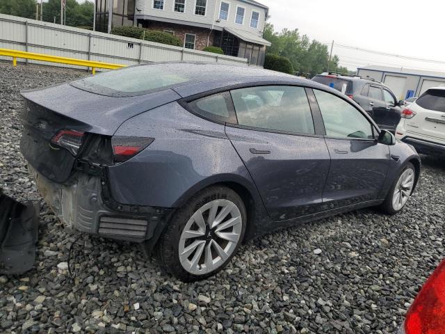 5YJ3E1EA1NF288688 - 2022 TESLA MODEL 3 Մոխրագույն լուսանկար 3