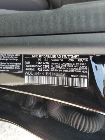 WDDSJ4EB1EN142316 - 2014 MERCEDES-BENZ CLA 250 BLACK photo 12