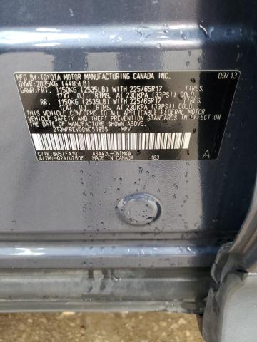 2T3WFREV9DW051855 - 2013 TOYOTA RAV4 XLE BLUE photo 14