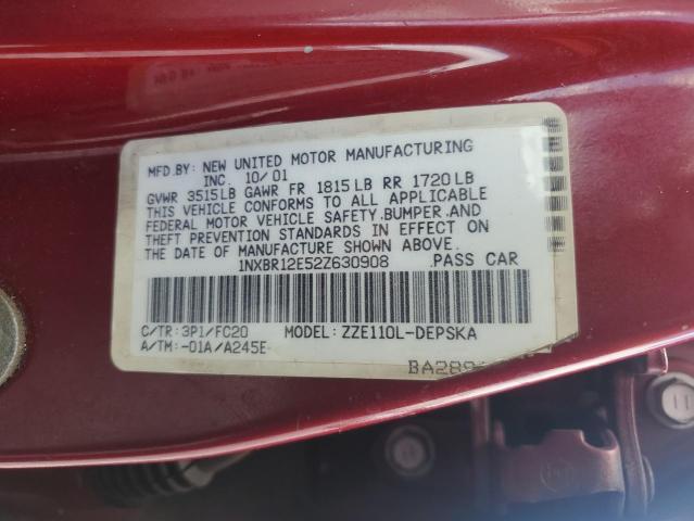 1NXBR12E52Z630908 - 2002 TOYOTA COROLLA CE 蓝色 照片 13