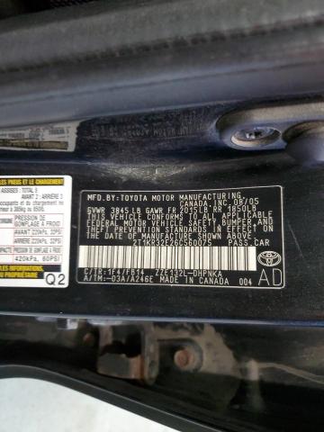 2T1KR32E26C560075 - 2006 TOYOTA COROLLA MA XR GRAY photo 12