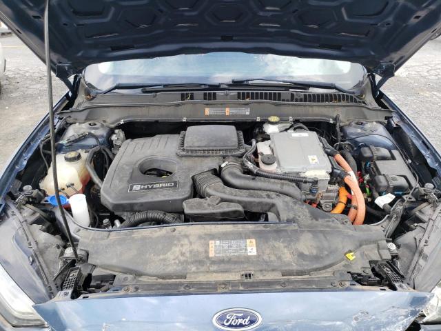 3FA6P0LU0KR129823 - 2019 FORD FUSION SE Bleu photo 11