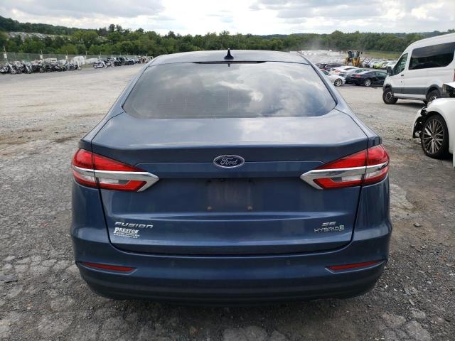 3FA6P0LU0KR129823 - 2019 FORD FUSION SE Bleu photo 6