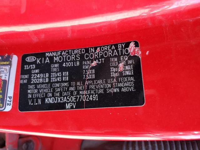 KNDJX3A50E7702491 - 2014 KIA SOUL ! RED photo 13