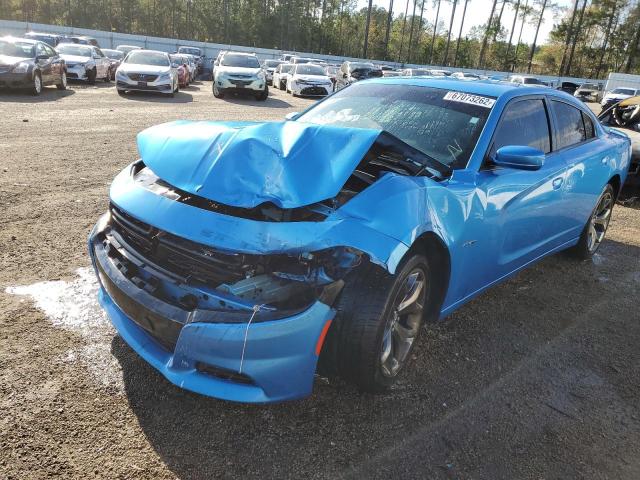 2C3CDXCT2FH863018 - 2015 DODGE CHARGER R/T BLUE photo 1