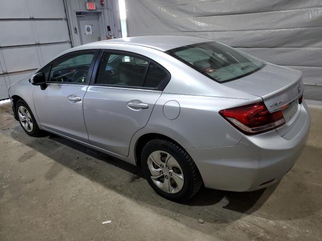 19XFB2F55EE054427 - 2014 HONDA CIVIC LX SILVER photo 2